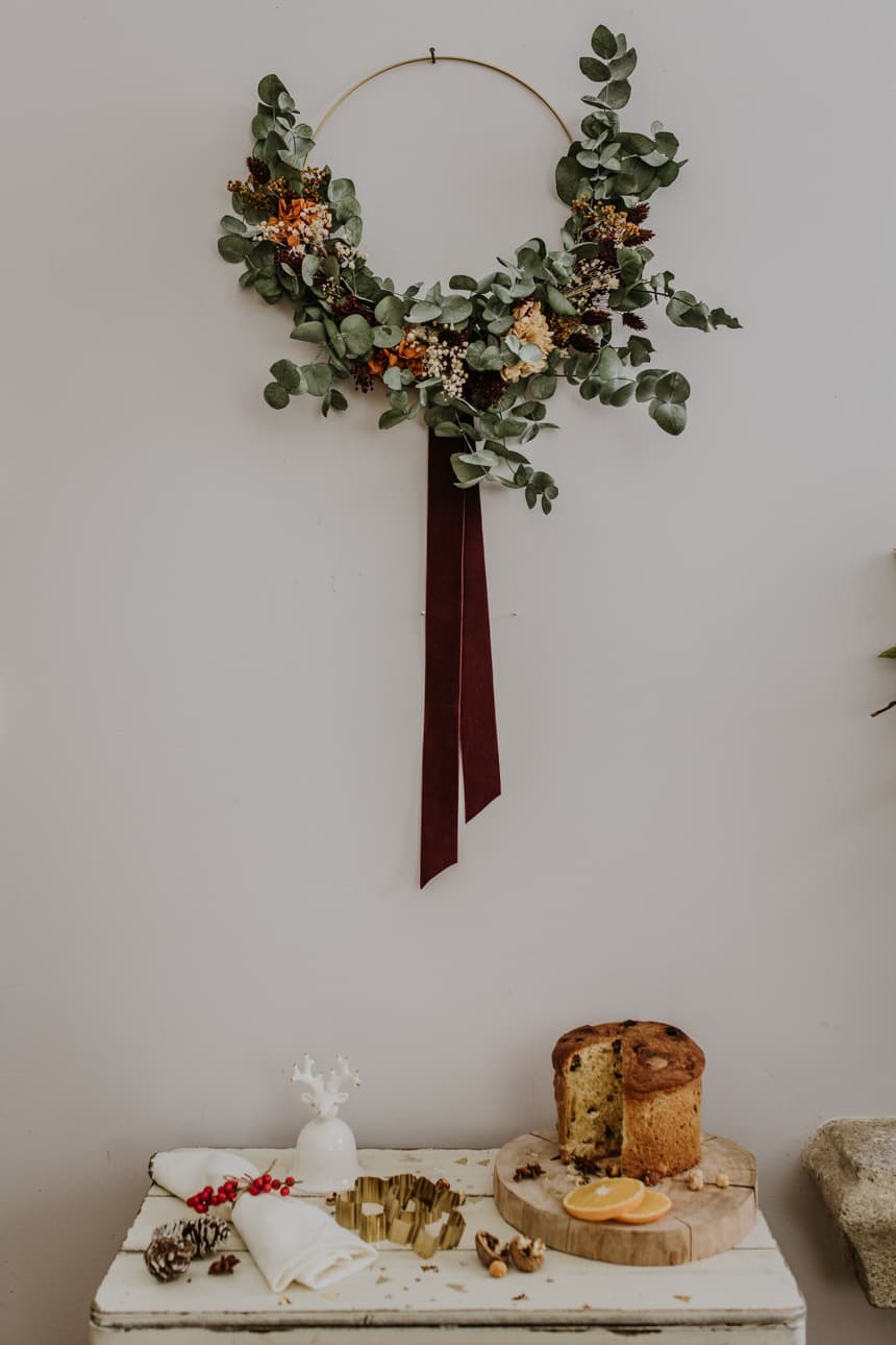 Corona de flores preservadas Linzer