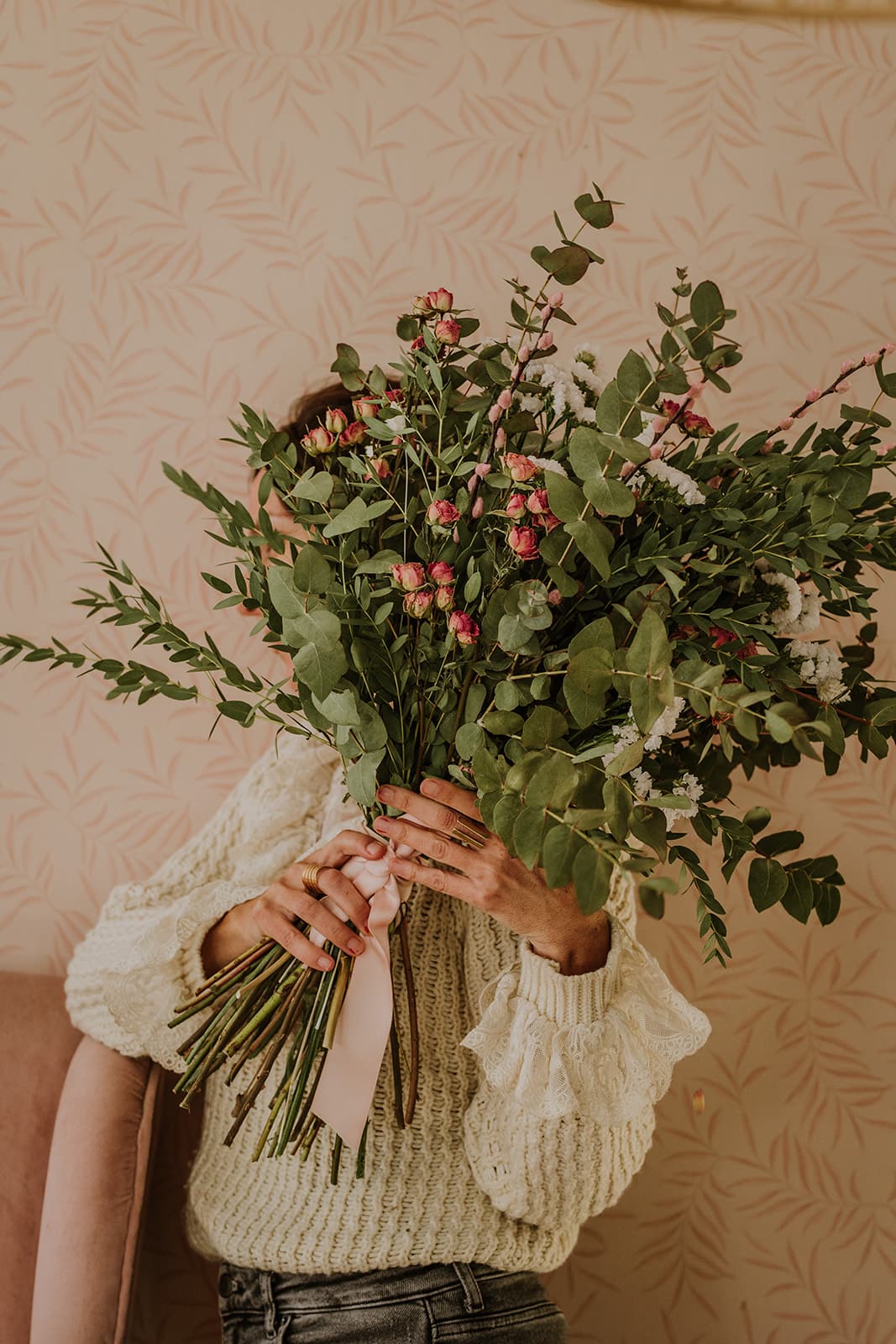 Ramo de flores secas romántico