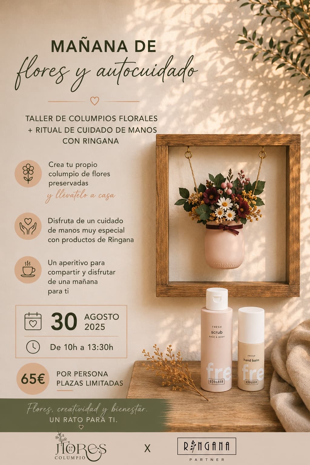 Mañana de flores y autocuidado
